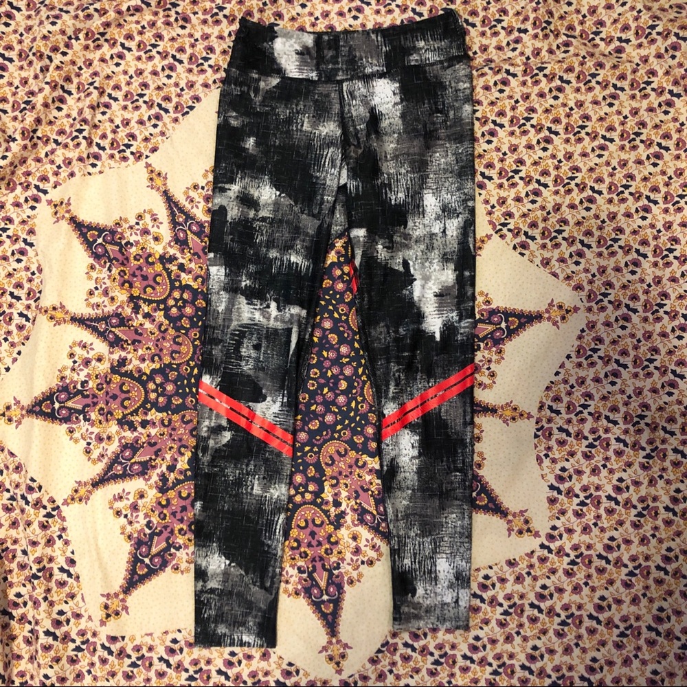 Black White and Red Athletic Pants